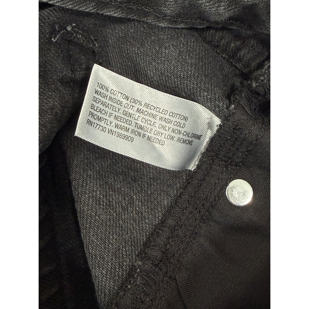 31" Wild Fable Black 90s Relaxed Straight Leg Jeans Size 2 Cotton Distressed - Picture 9 of 12